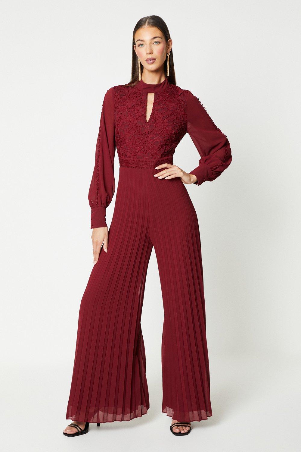 Modern Lace Trim Blouson Sleeve Jumpsuit – The Ultimate Pinstripe ...